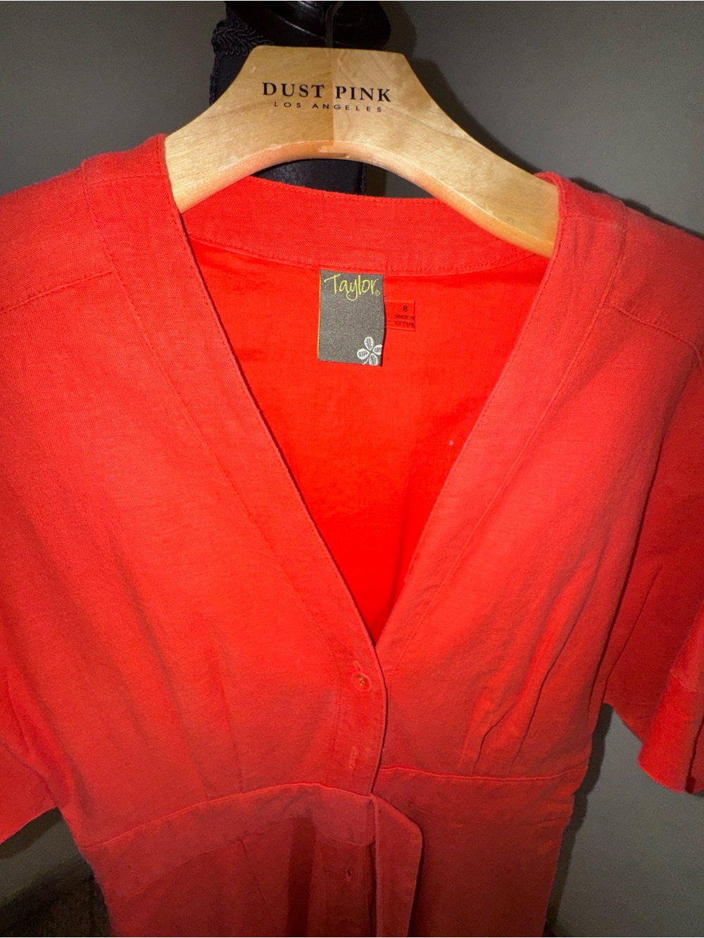 Taylor Orange V-Neck Women’s Top